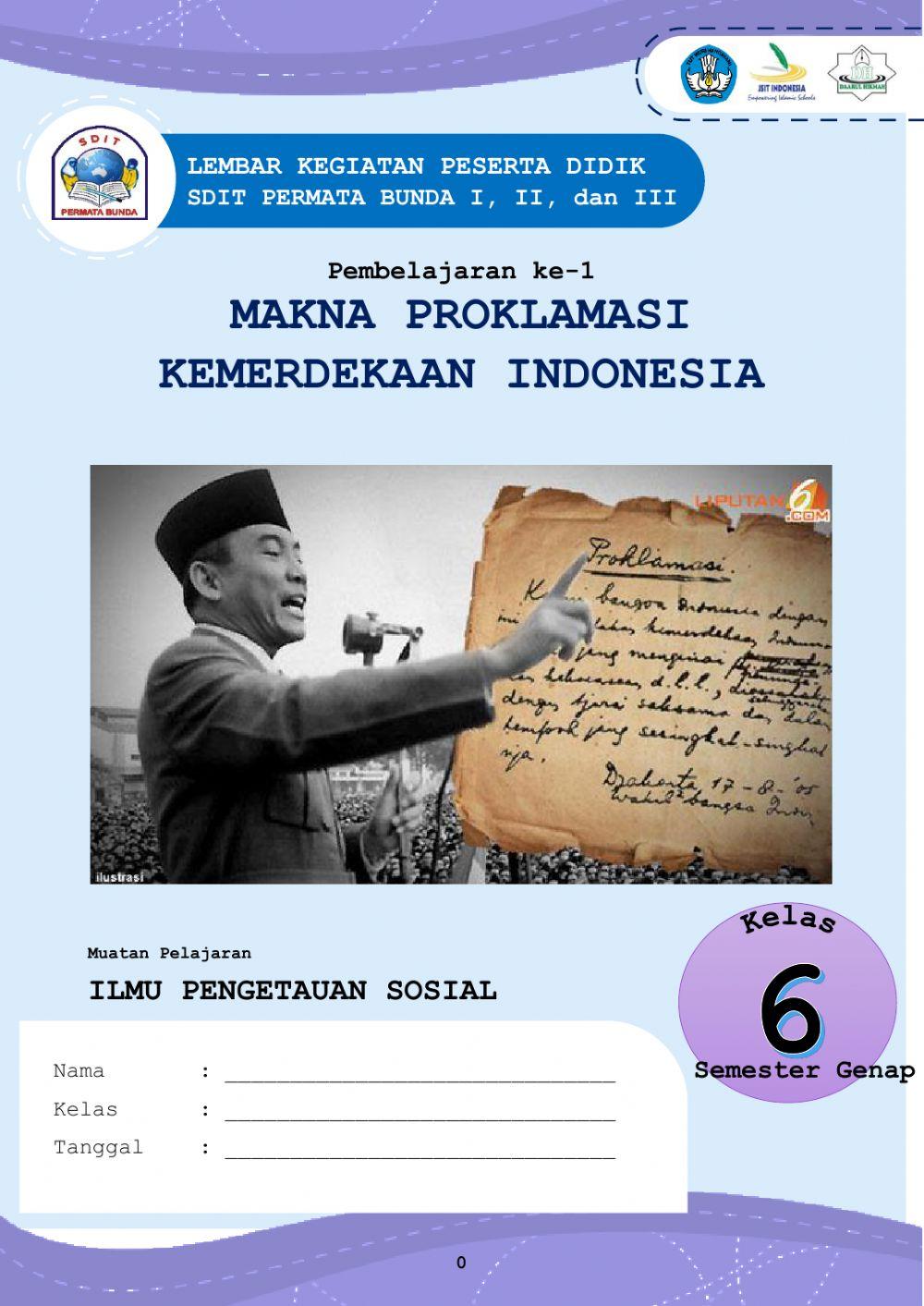 Makna Proklamasi Kemerdekaan Indonesia