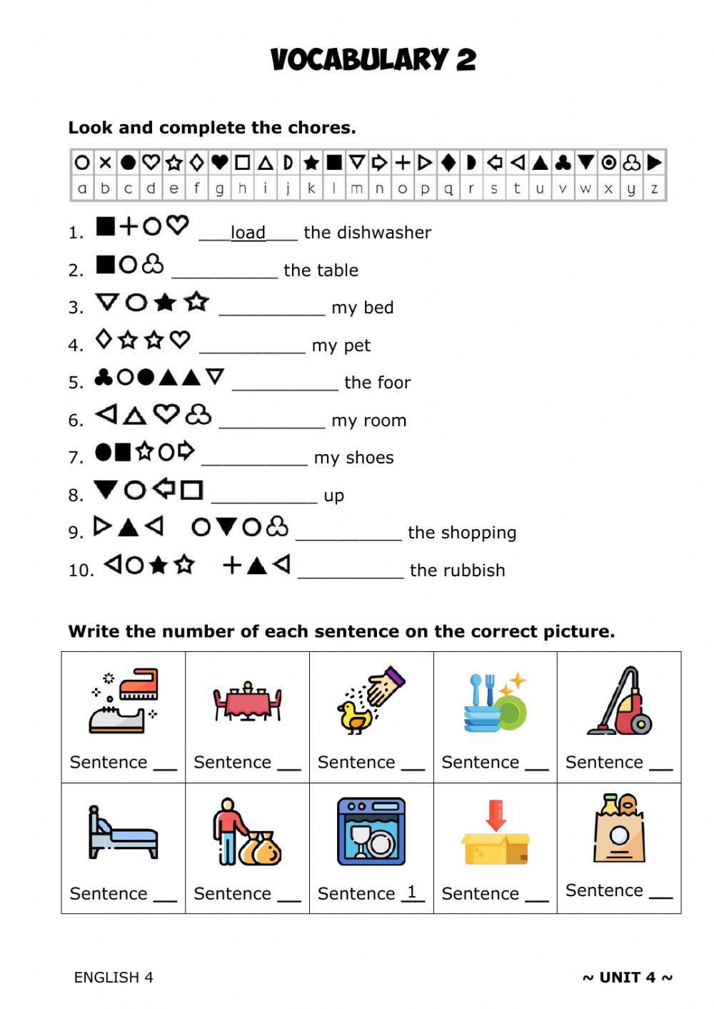 ENGLISH 4 - U4. Vocabulary 1.2