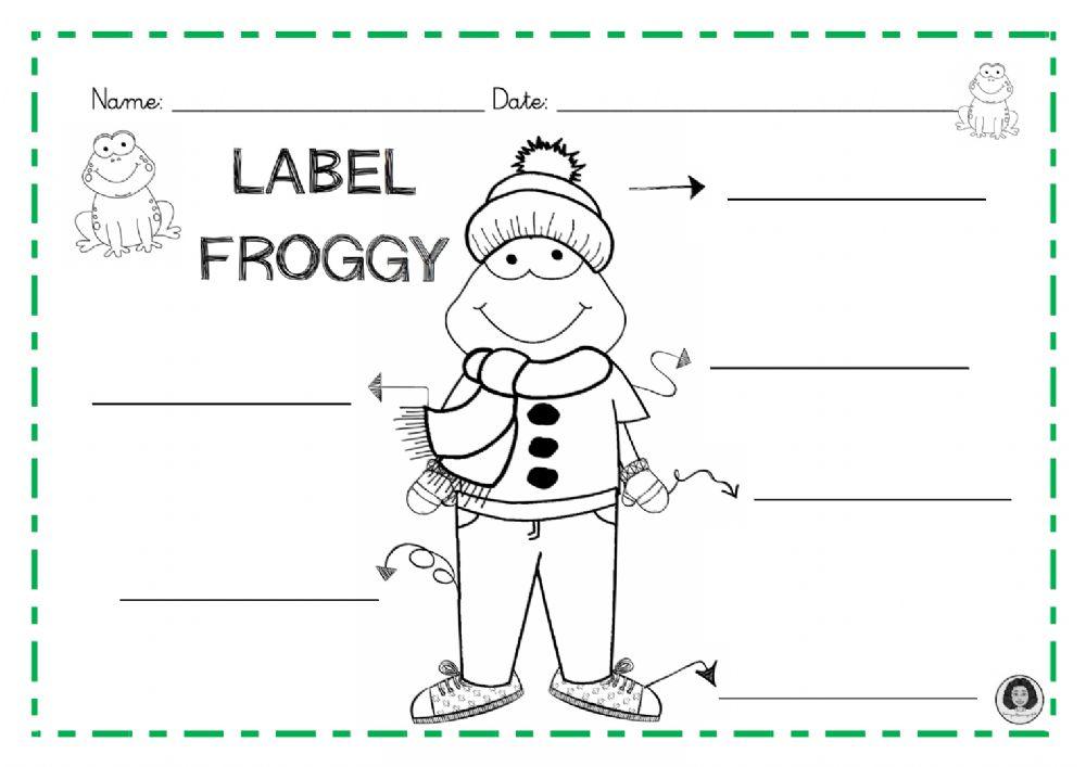 Label froggy