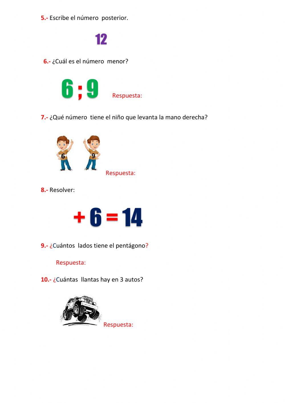 Examen 5 años enero 17