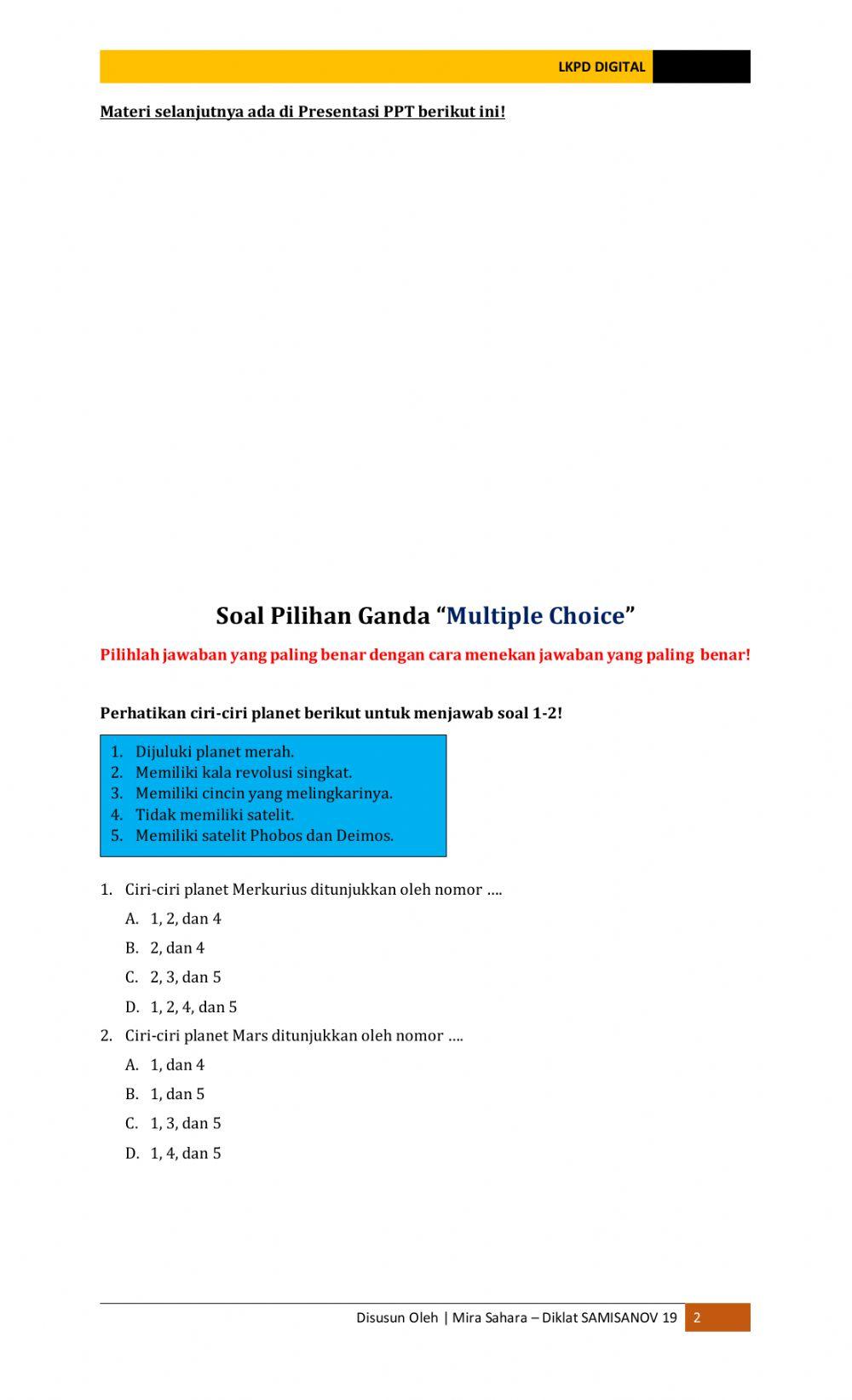 Latihan Diklat 19 SAMISANOV