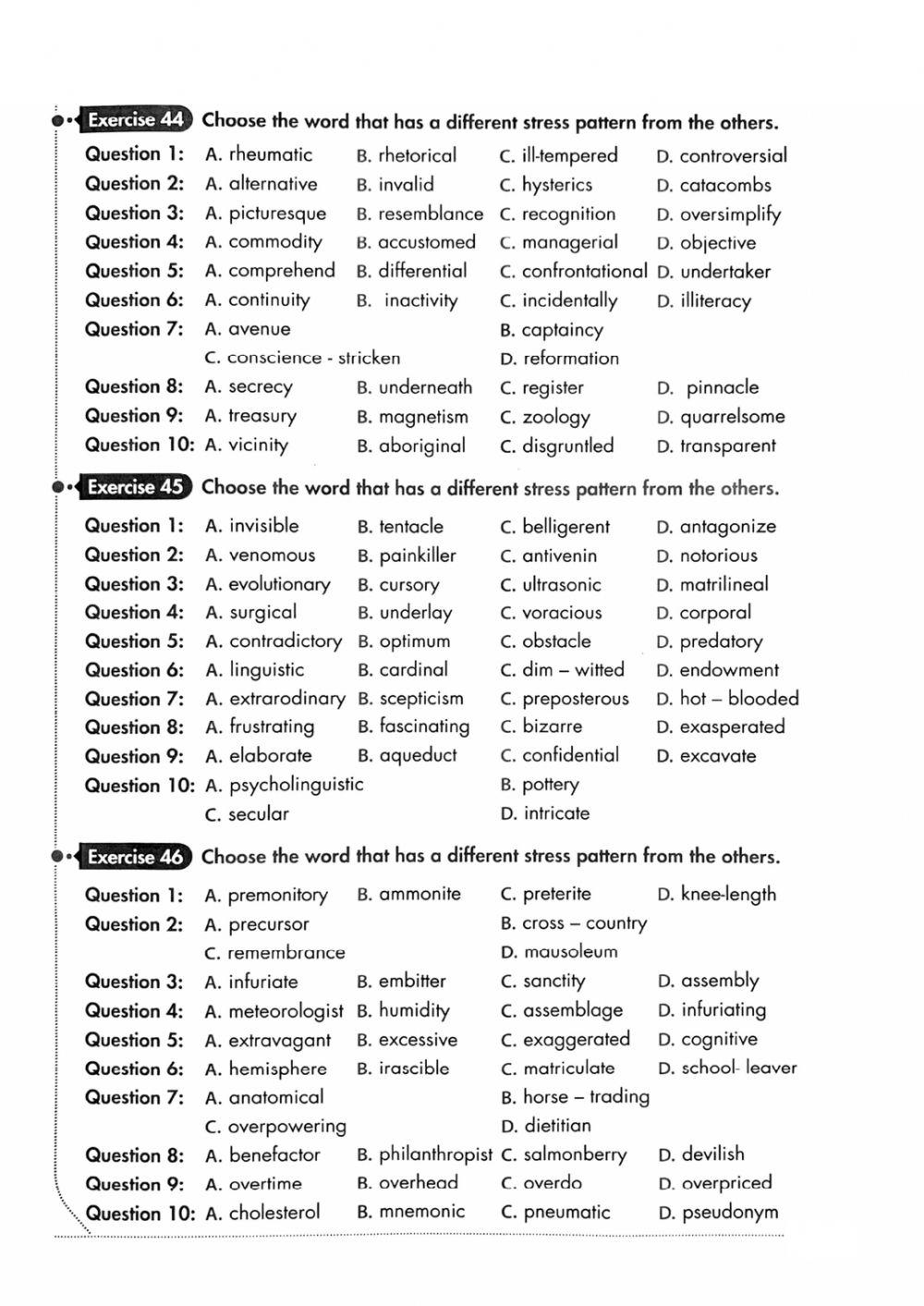 Tự học đột phá - Trọng âm Tiếng Anh - Đề 05