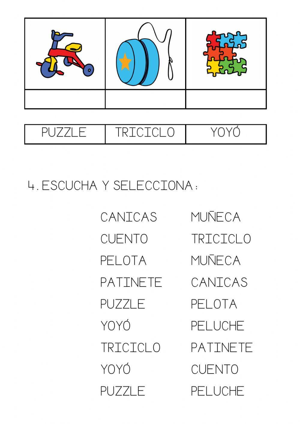 Lectura global. Los juguetes.