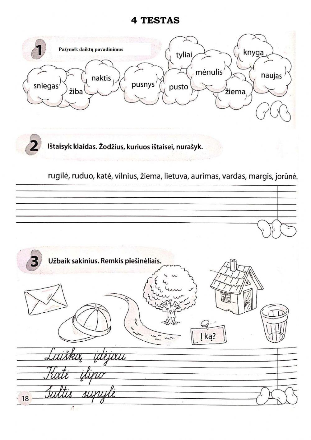 Lietuvių kalbos 4 testas