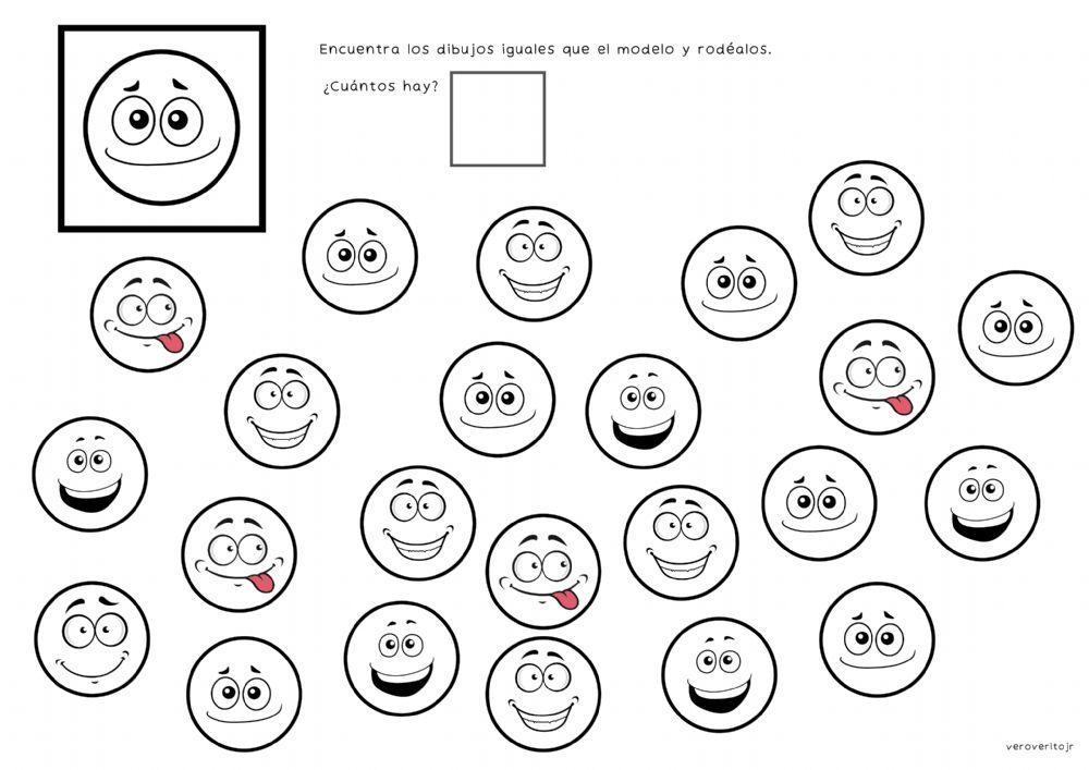 Encuentra las caras iguales al modelo