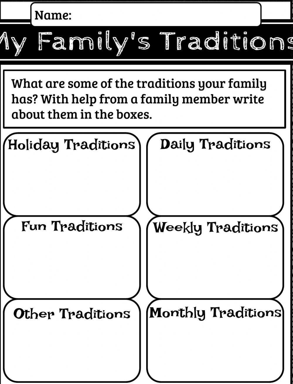 family-traditions-worksheet-live-worksheets