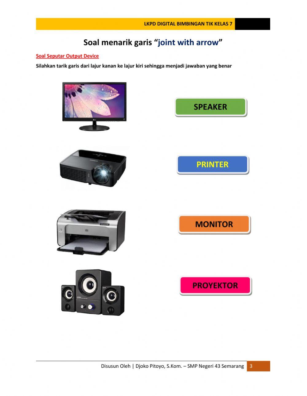 LKPD Perangkat Keras Komputer - B.TIK Kelas 7