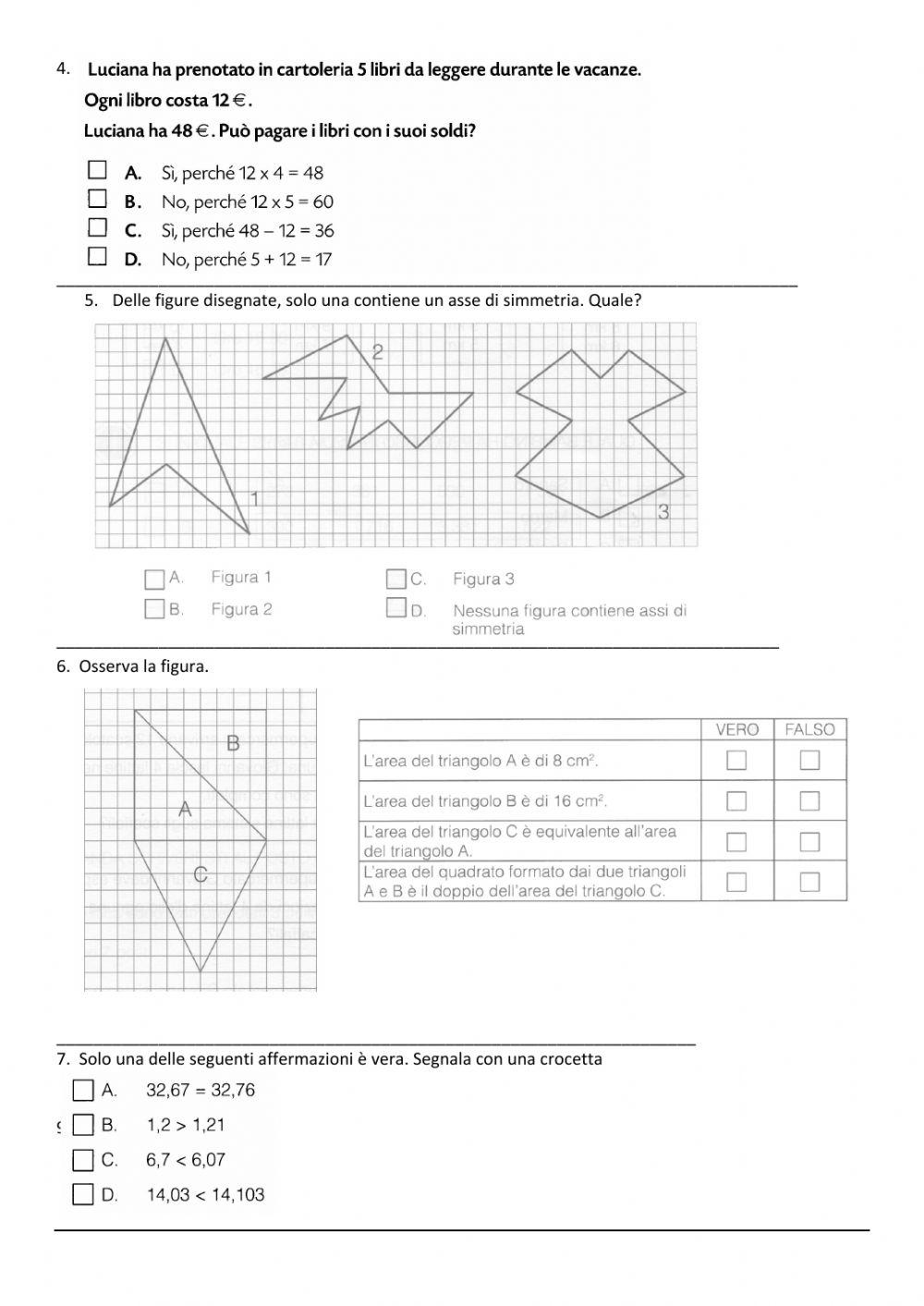 Verifica 1 quadr. 5 MATE 2020