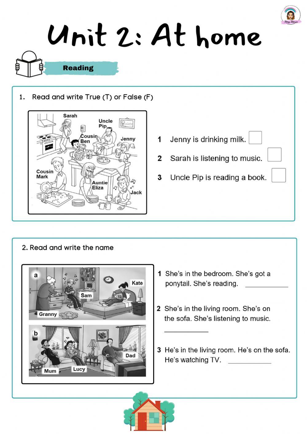 Unit 2 At home Reading Adapted