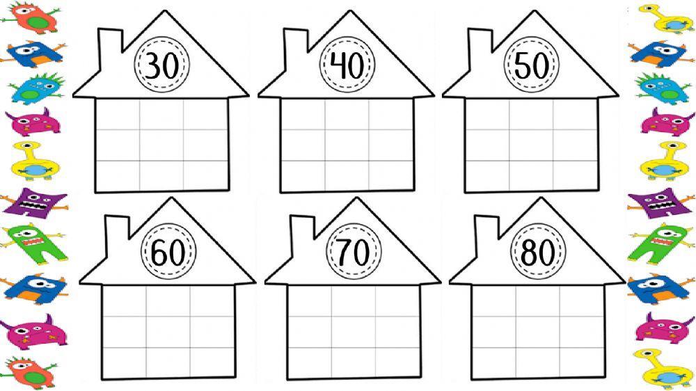 Casitas de las decenas