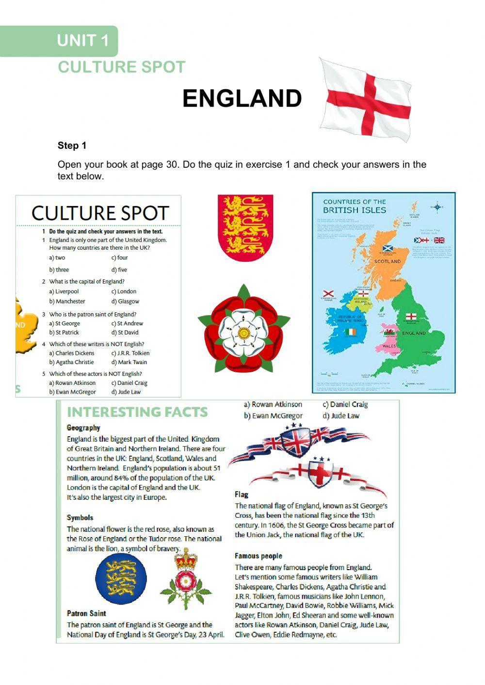 Culture spot 1 - england