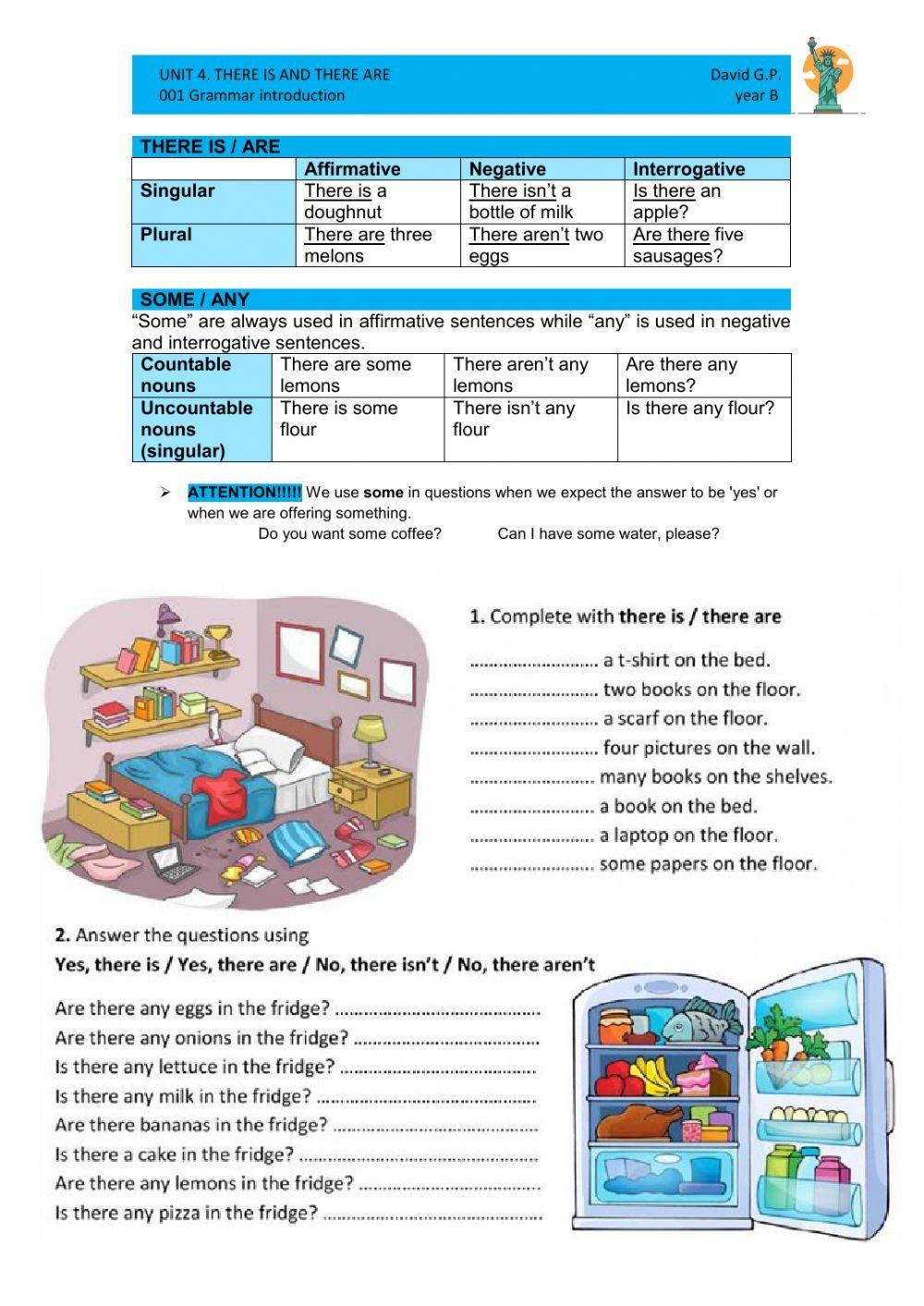 3rd cycle. unit 4. 001 there is and there are. grammar introduction