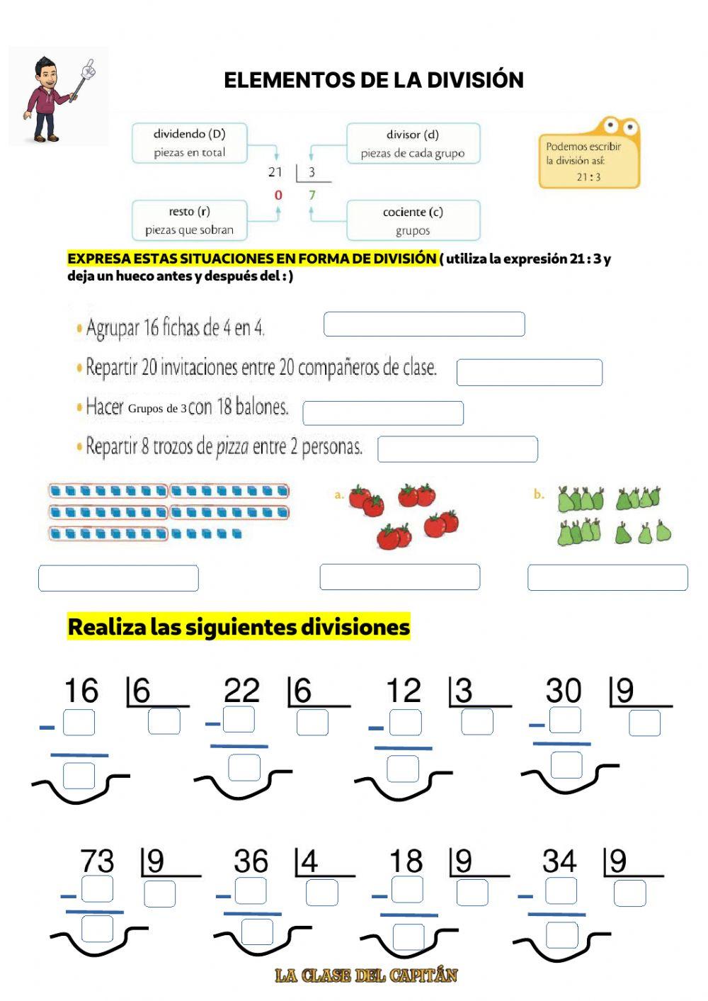 Elementos de la división