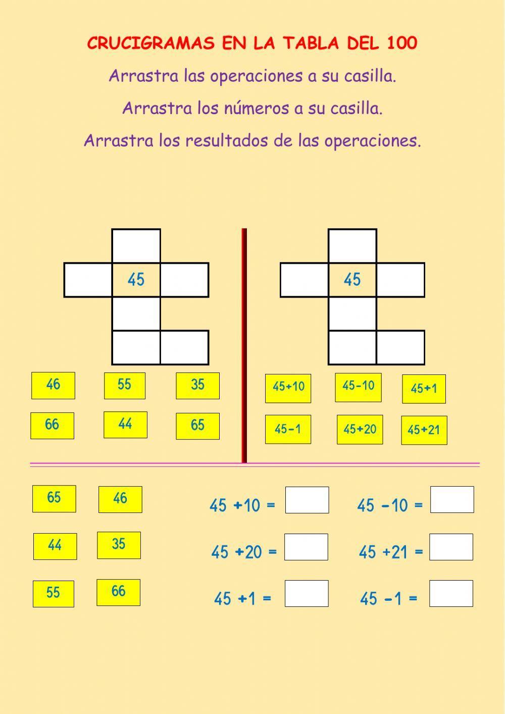 Crucigramas numéricos 3