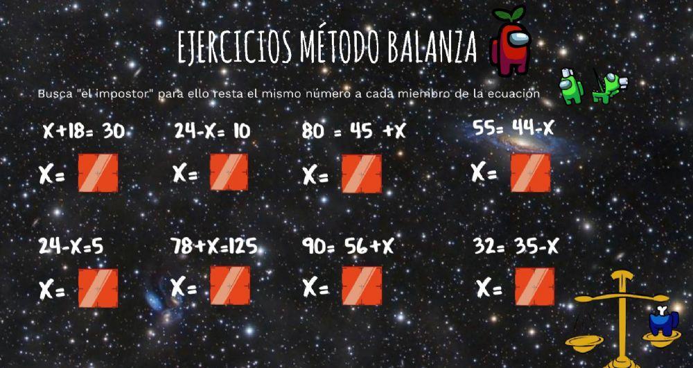 Método balanza ecuaciones