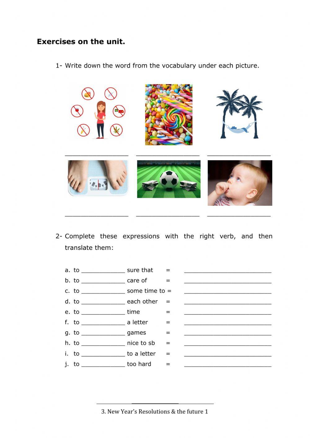 New Year Resolutions, voc