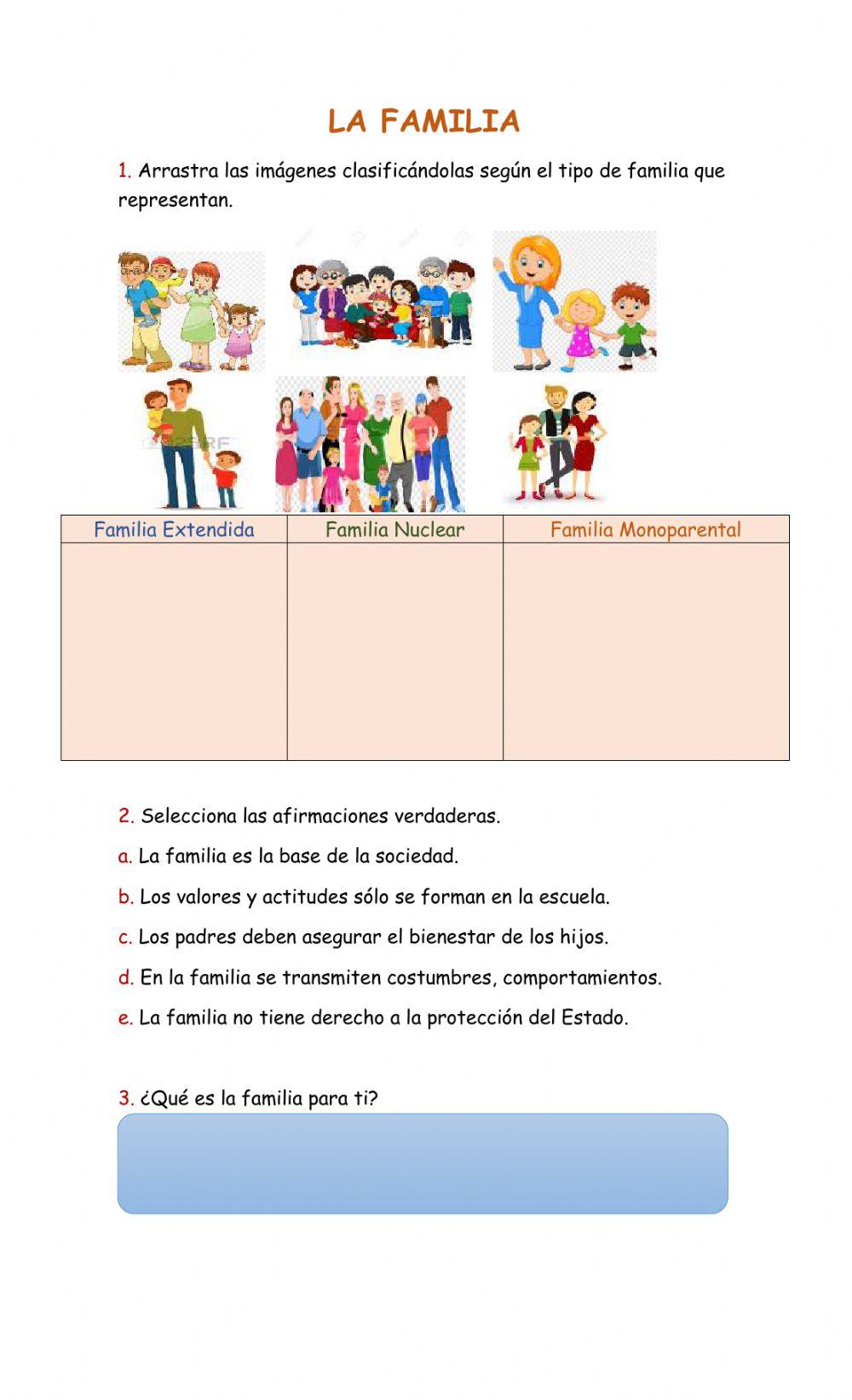 La familia tipos lizeth06 live worksheets