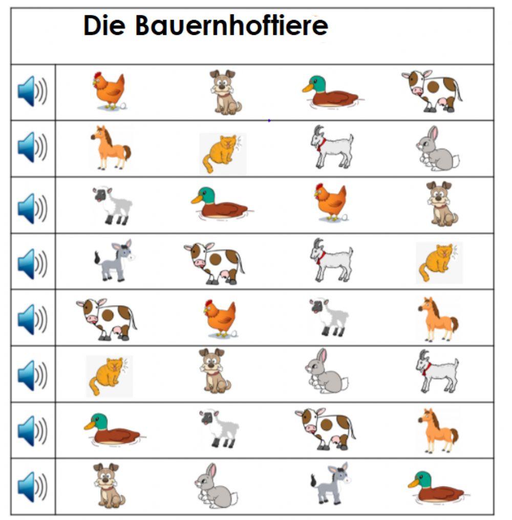 Die Bauernhoftiere