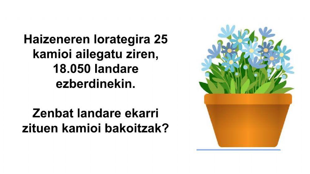 Buruketak - Zatiketa