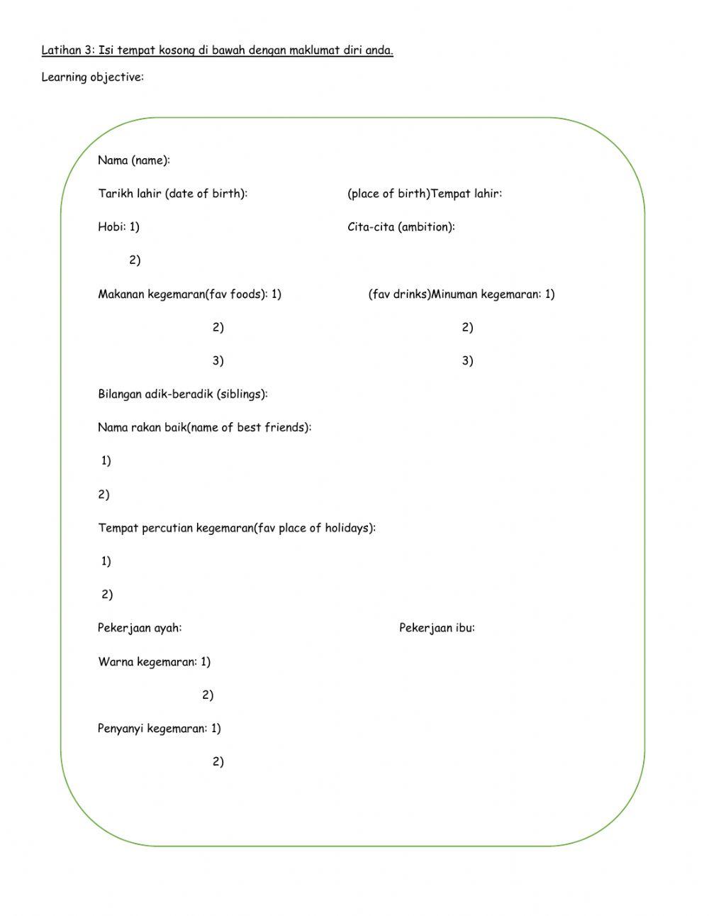 Kosa kata bahasa melayu