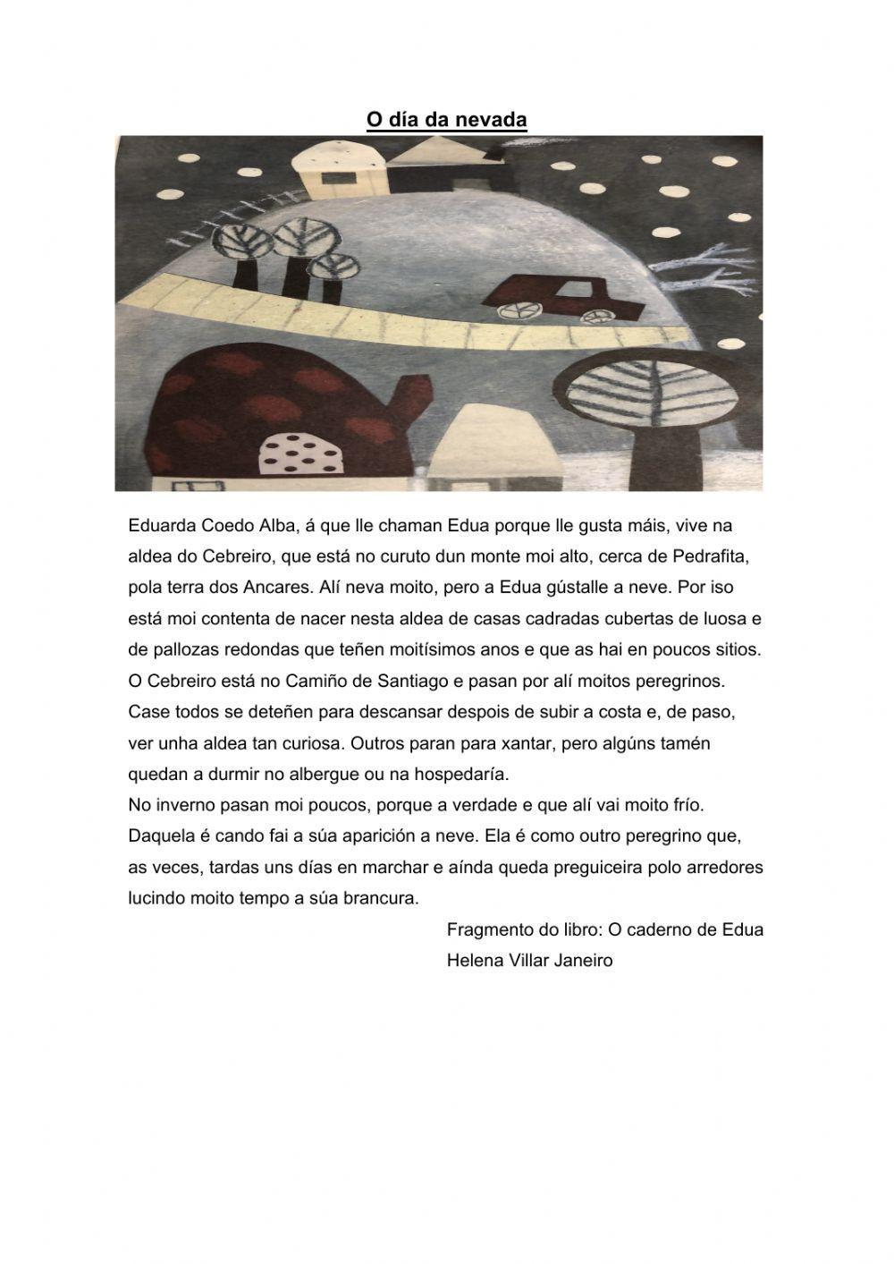 Comprensión lectora galego