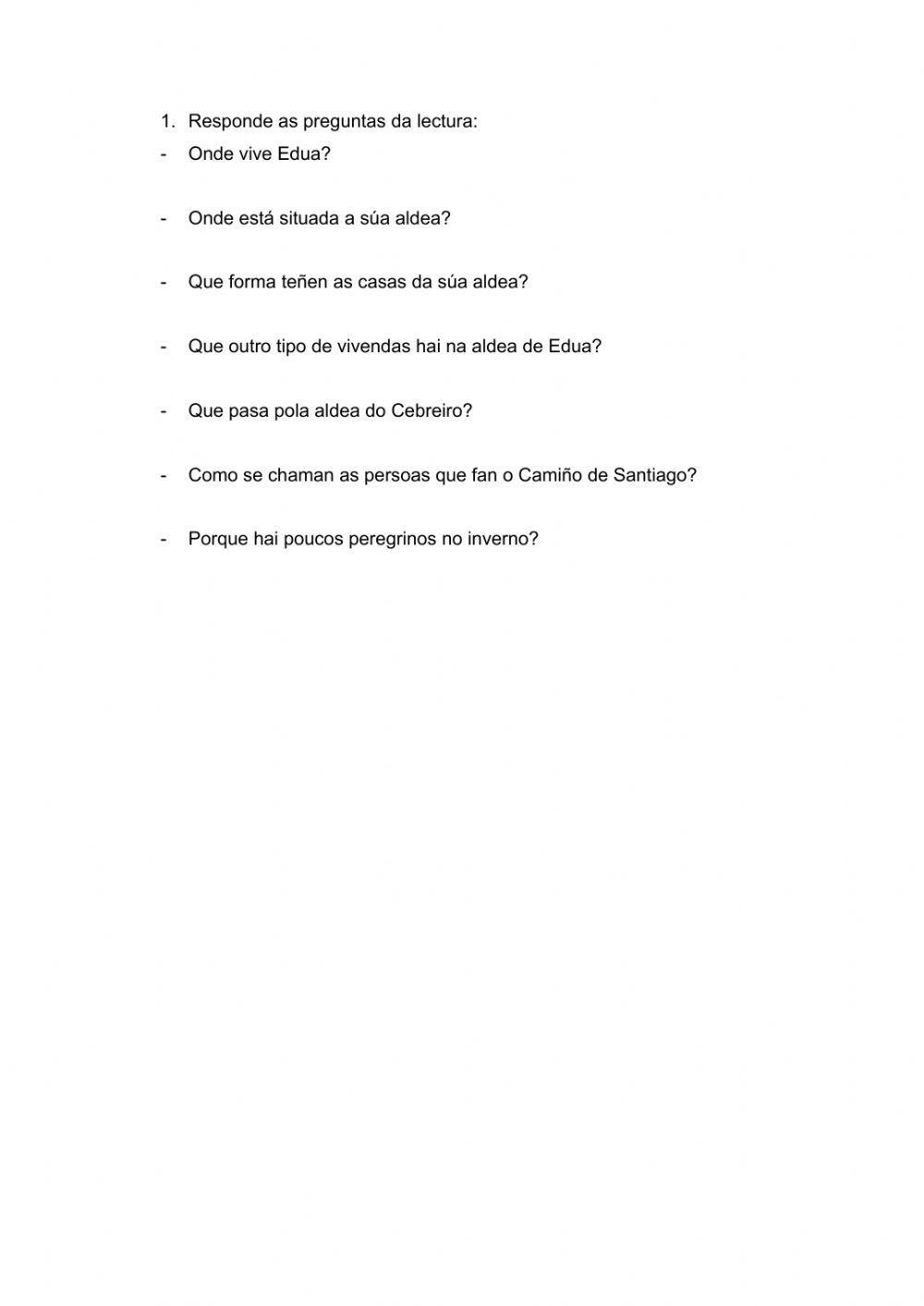 Comprensión lectora galego