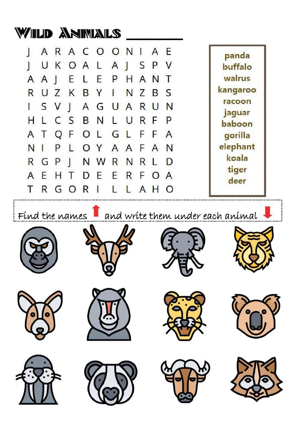 Wild Animals (easy)