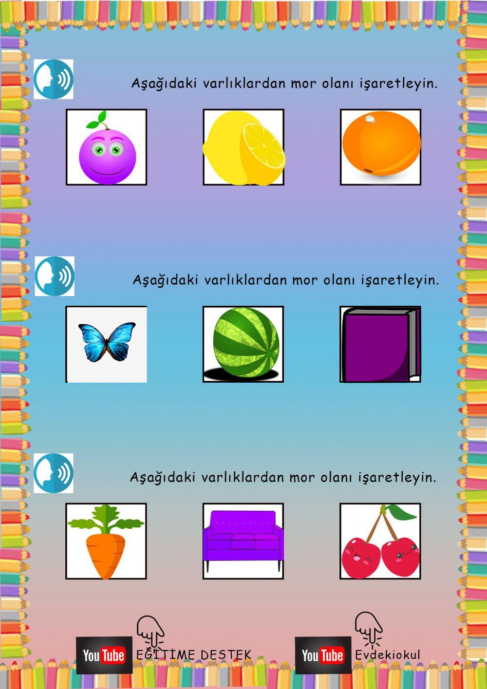 Okul Öncesi Mor Renk