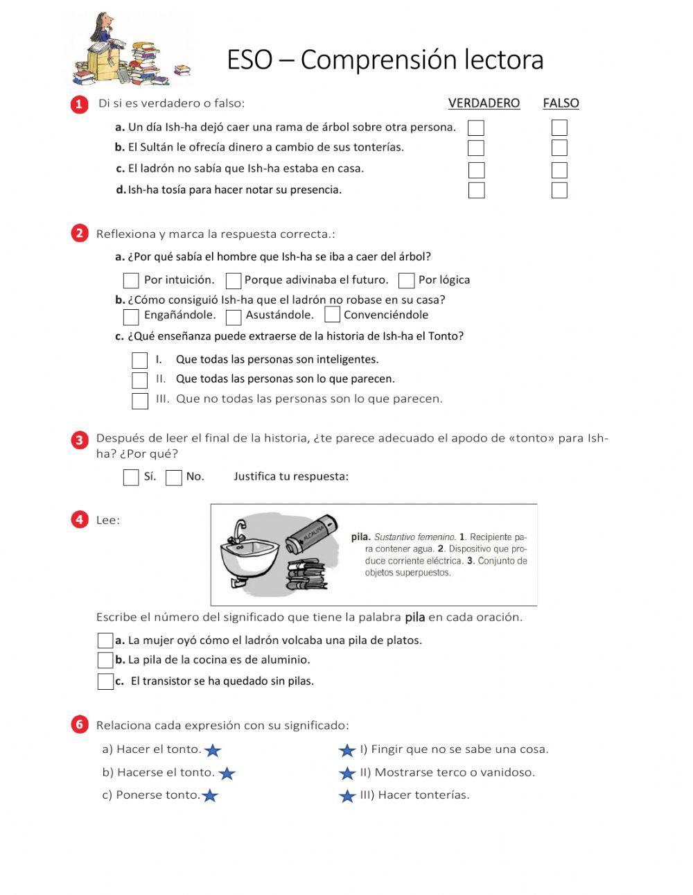 Comprensión lectora Ish-ha