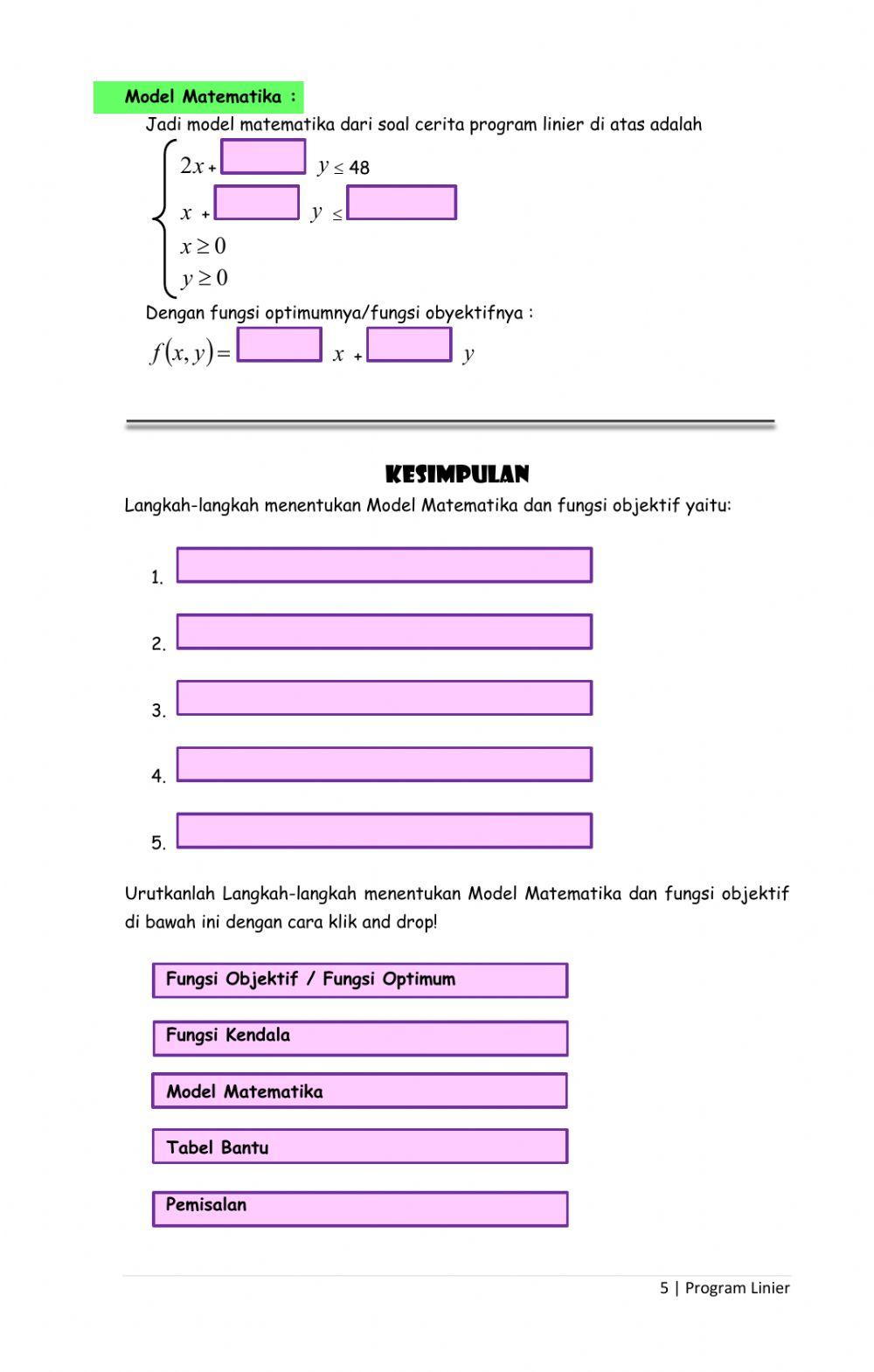 LKPD Model Matematika