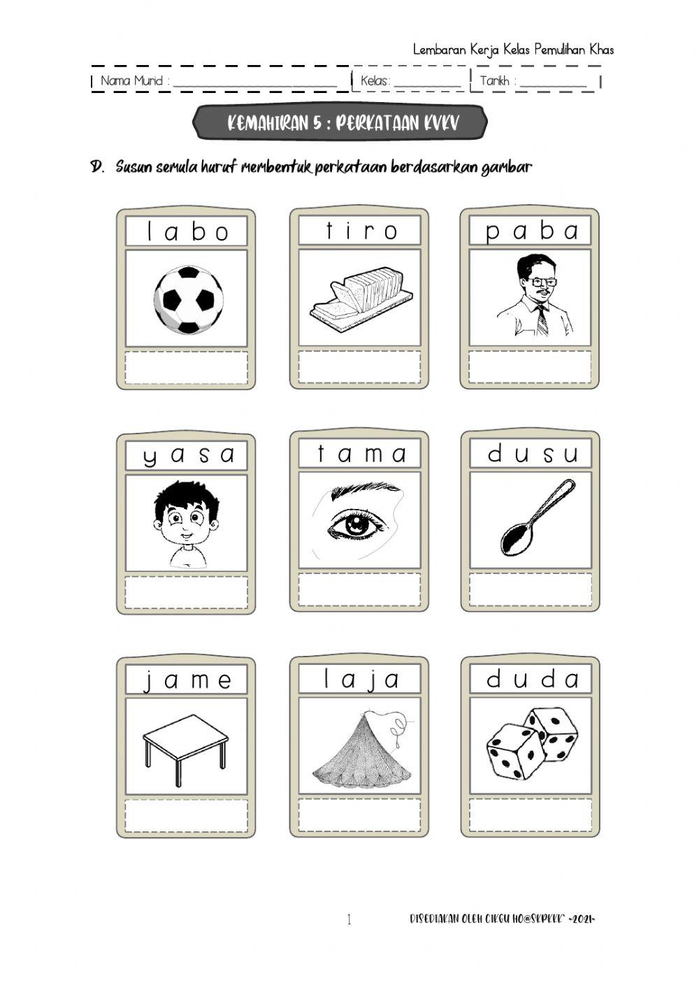 Susun Perkataan KVKV