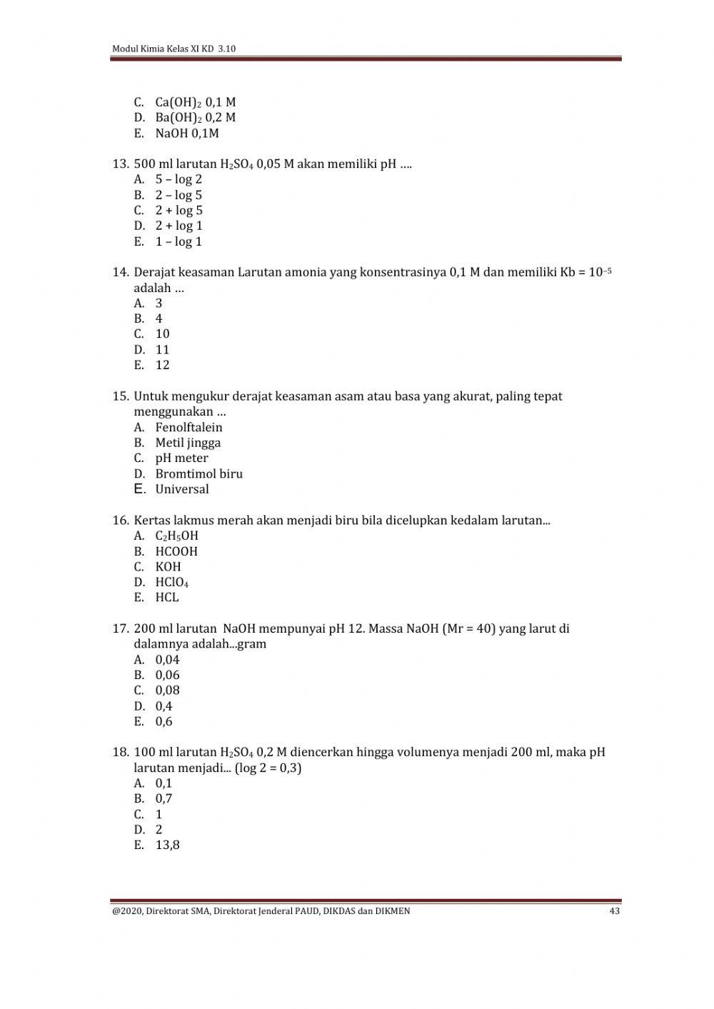 Evaluasi Asam Basa 1