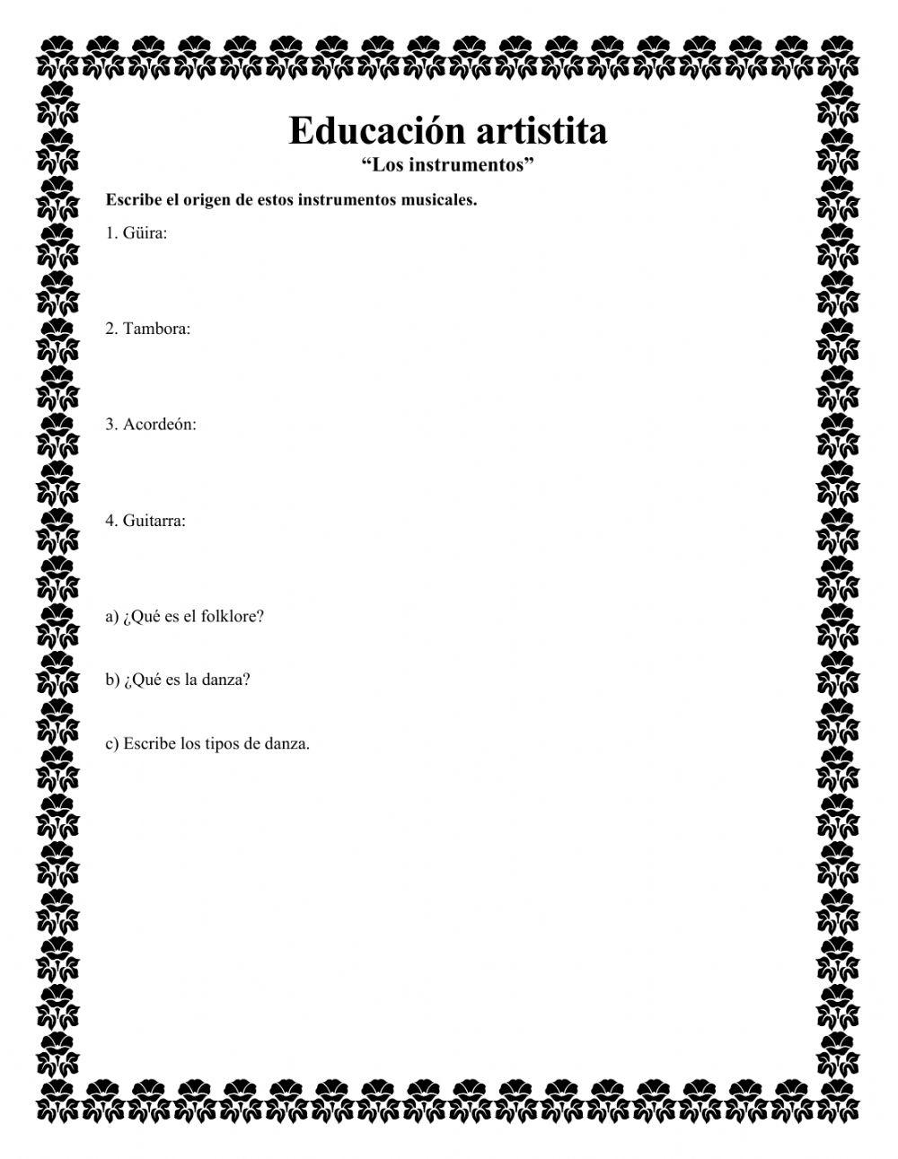 Los instrumentos musicales