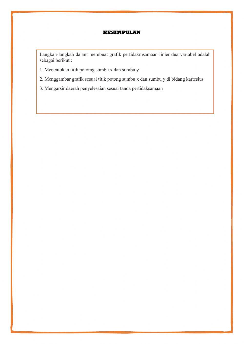 LKPD Grafik Pertidaksamaan Linier