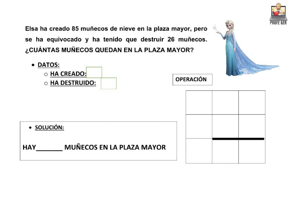 Problemas matemáticas frozen