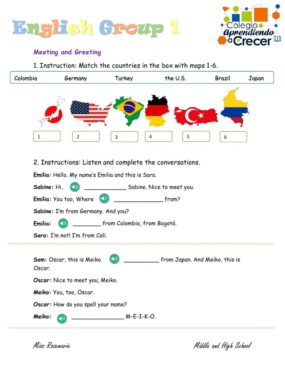 Meetings and greetings