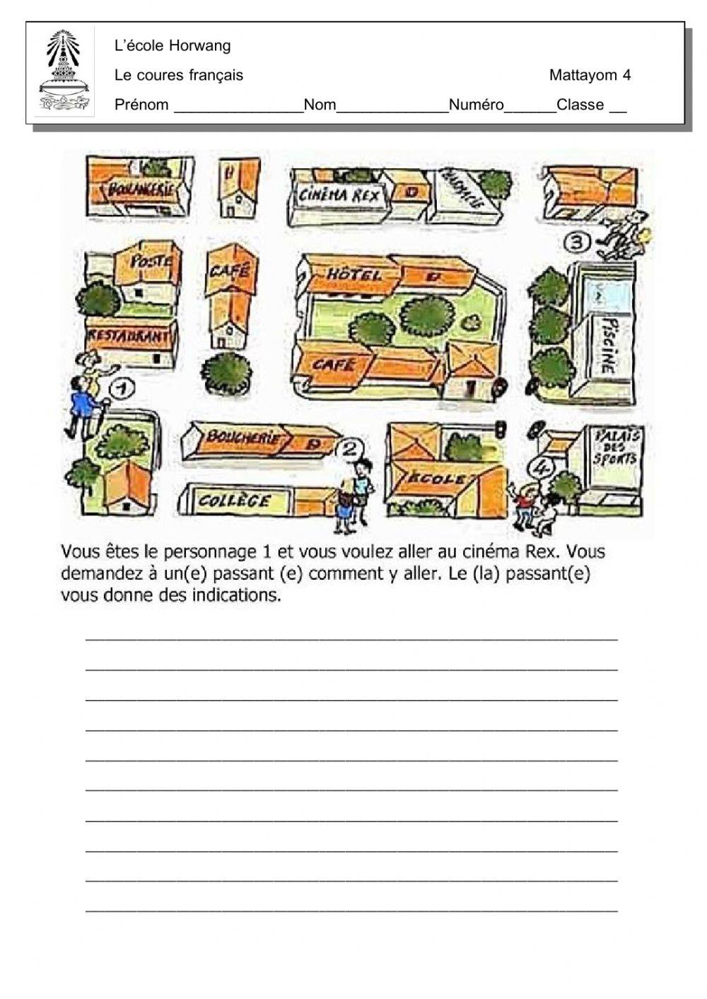 Indiquez le chemin 1