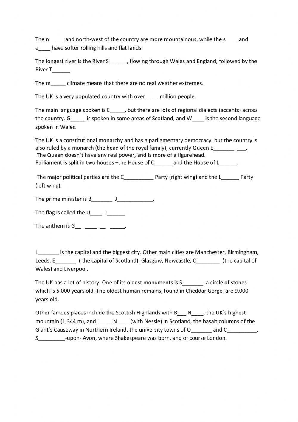 Test the United Kingdom