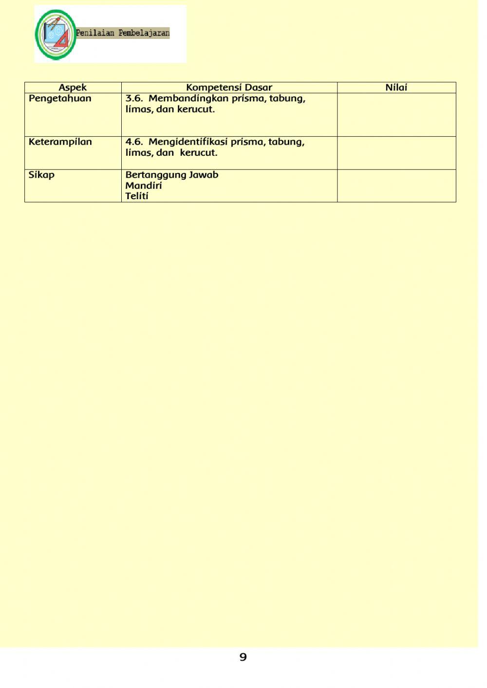 LKPD Matematika Kelas 6 Pembelajaran 2