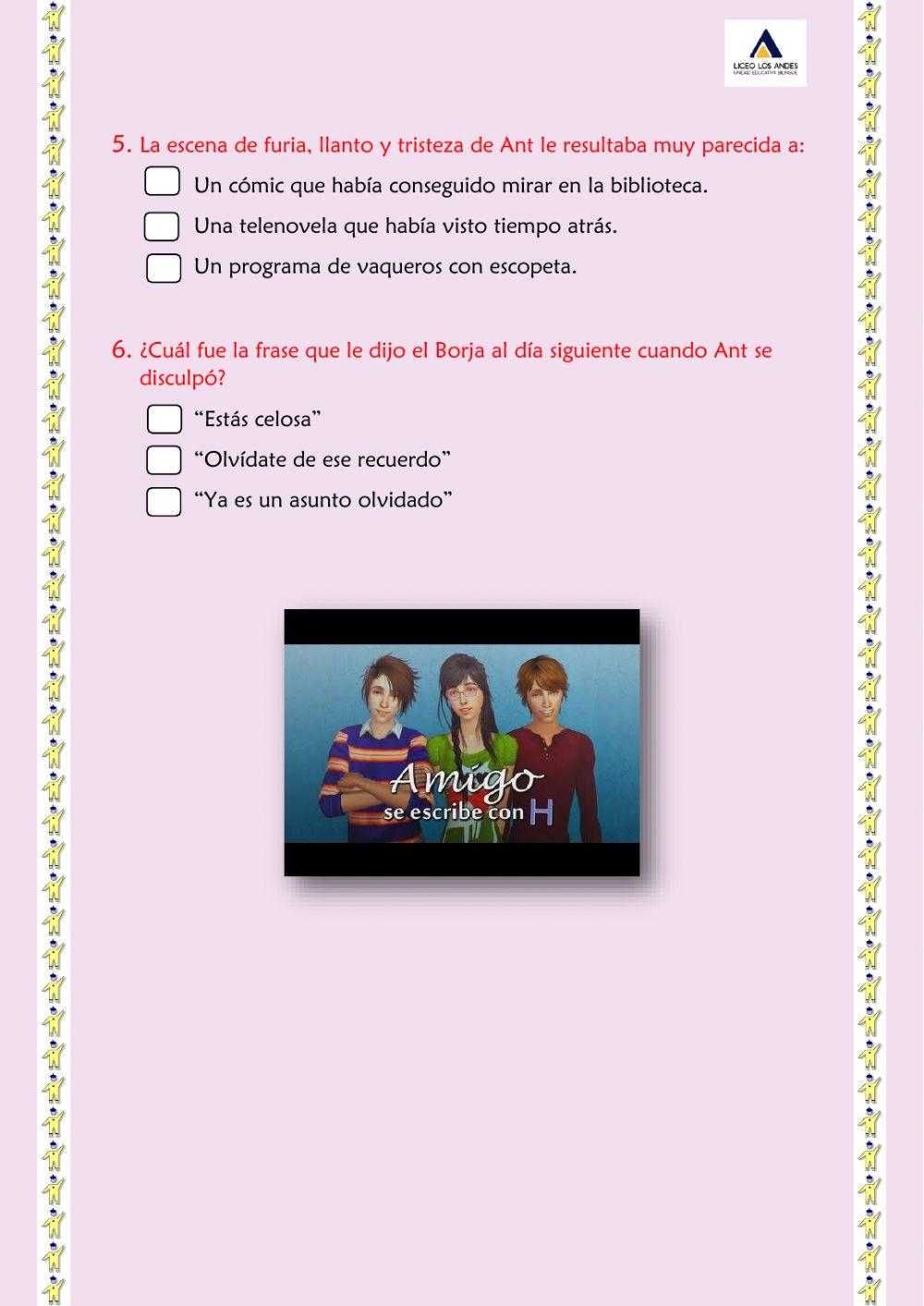 Control de Lectura -9 Amigo se escribe con H