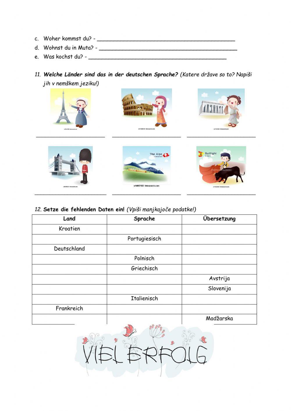 7. Klasse - Vorbereitung auf den Test 1 7. Klasse - Vorbereitung auf den Test 1