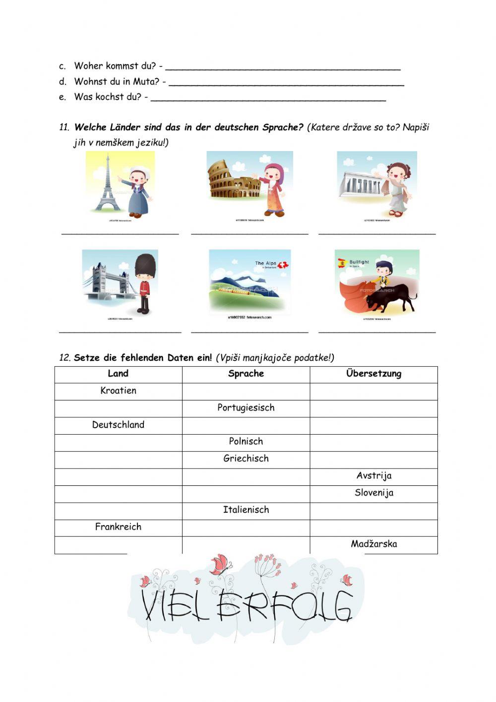 7. Klasse - Vorbereitung auf den Test 1