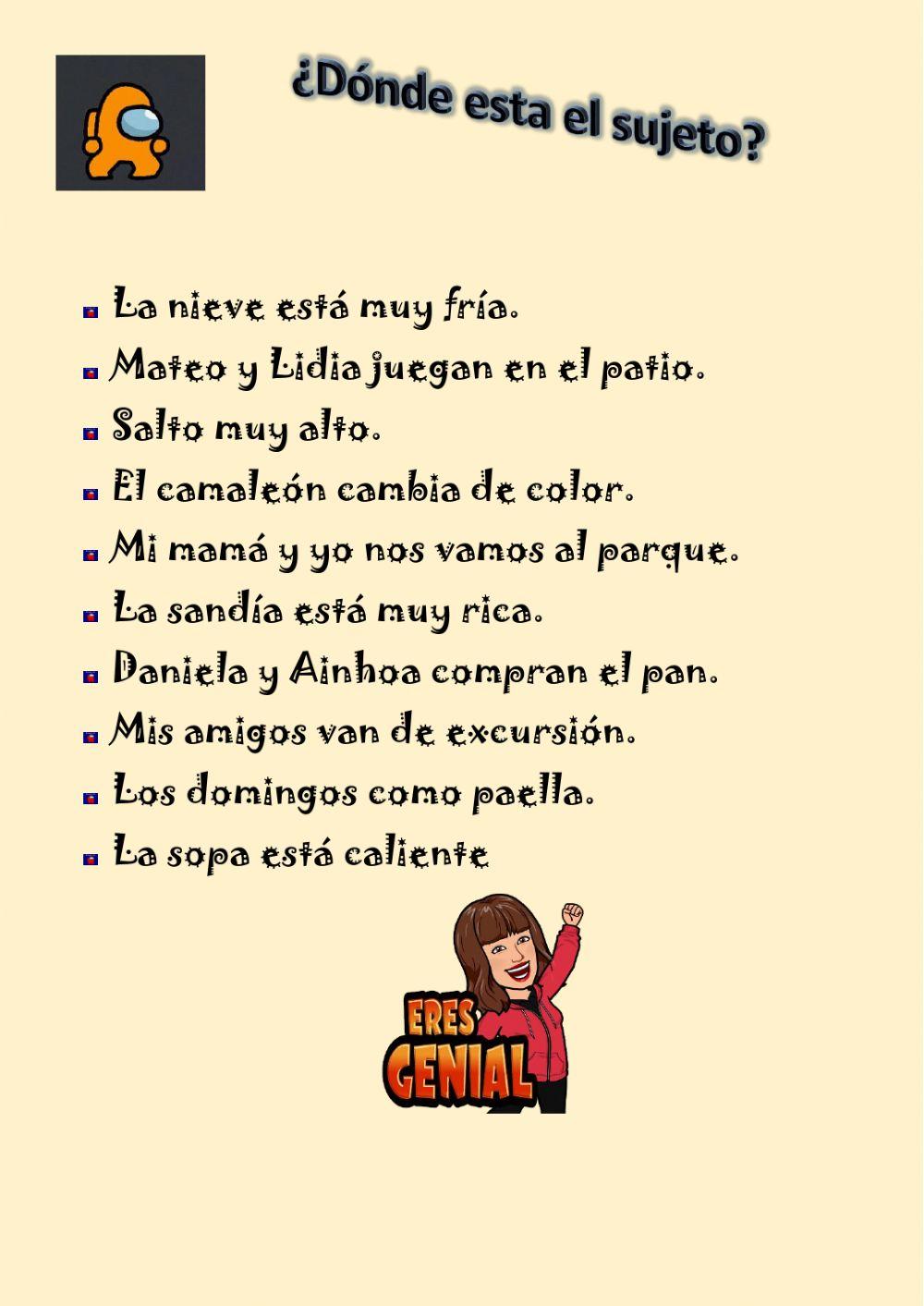 ¿Dónde está el sujeto?