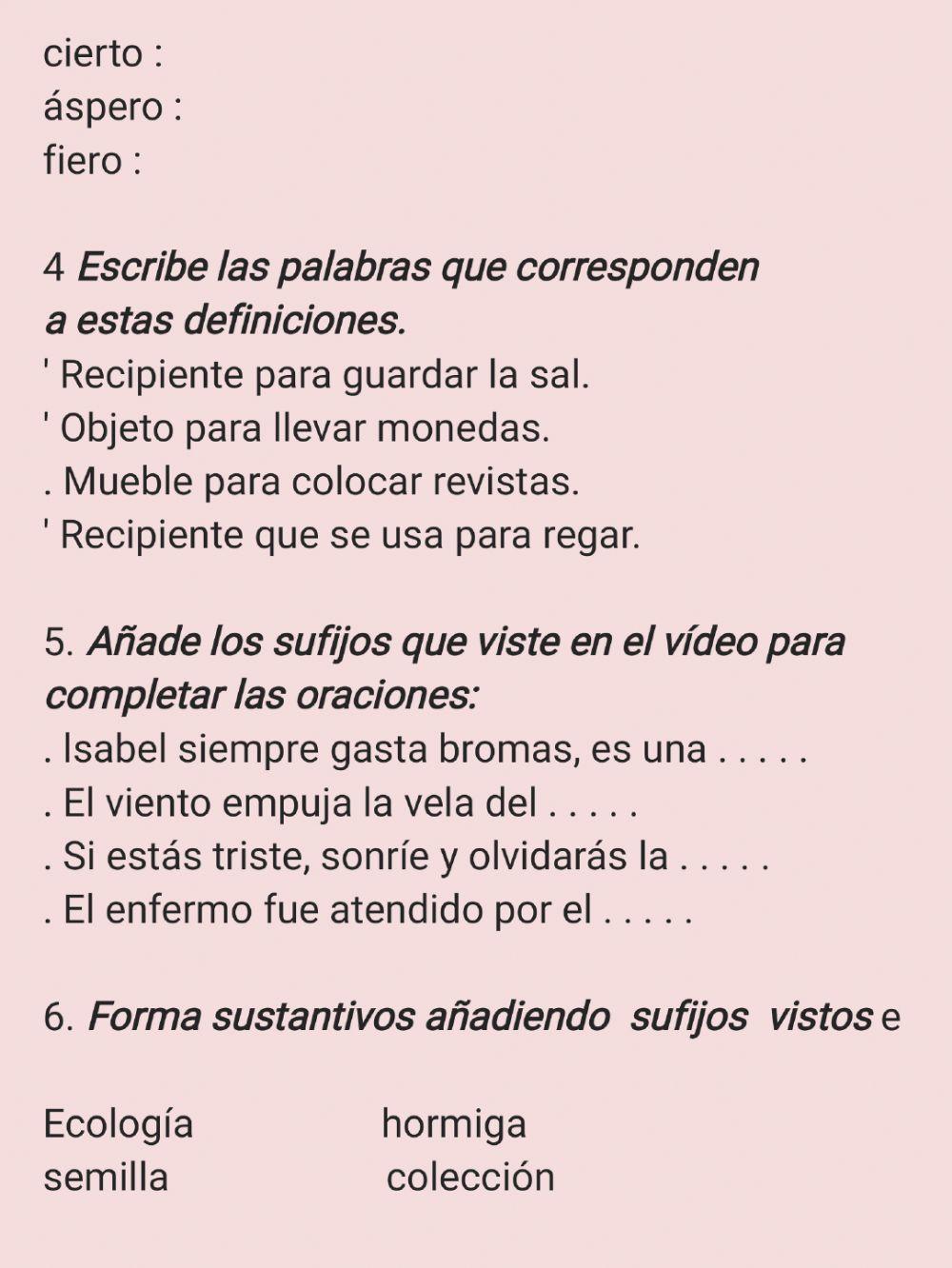 Formacion de sustantivos