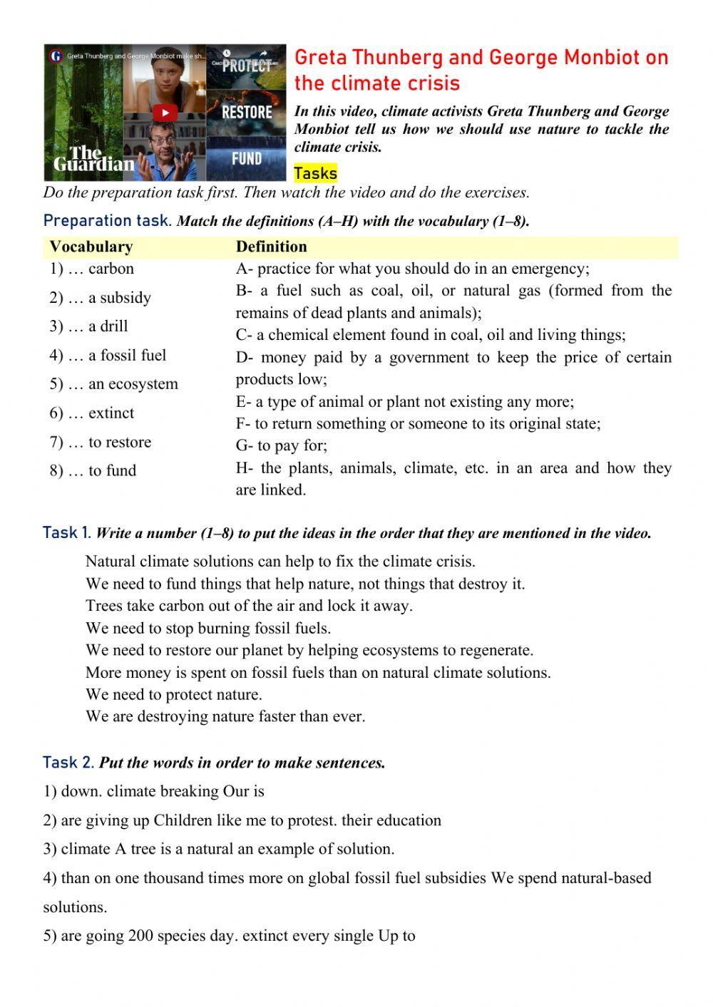 Greta Thunberg and George Monbiot on the climate crisis- British Council