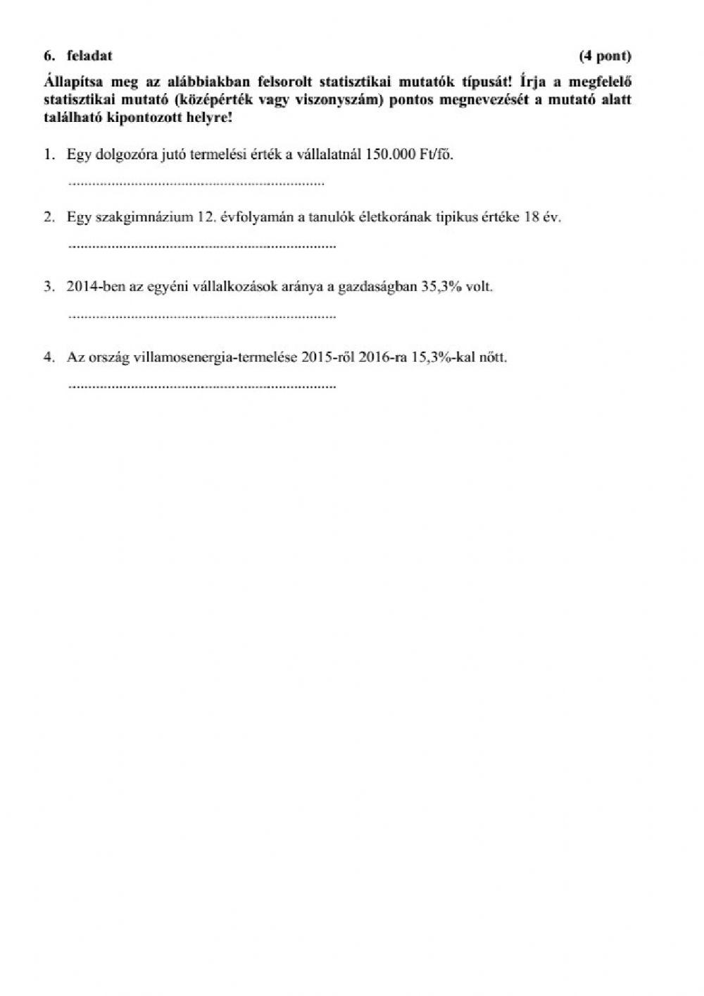 Statisztika viszonyszámok