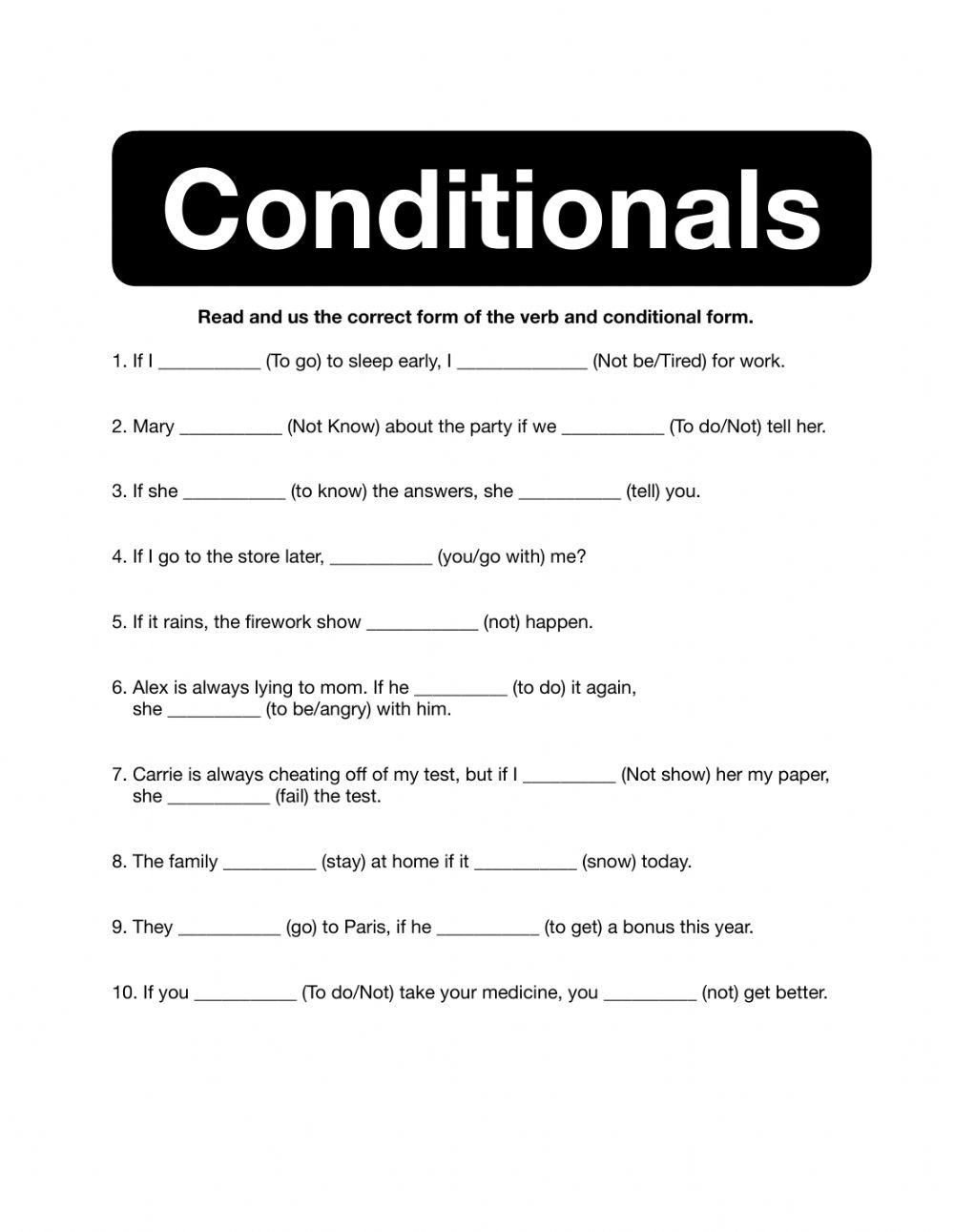 Conditionals 1