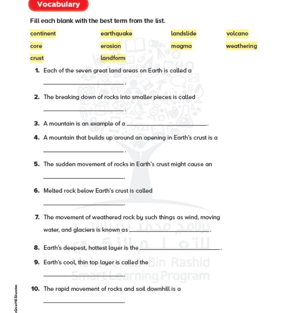Chapter 5 Vocabulary review
