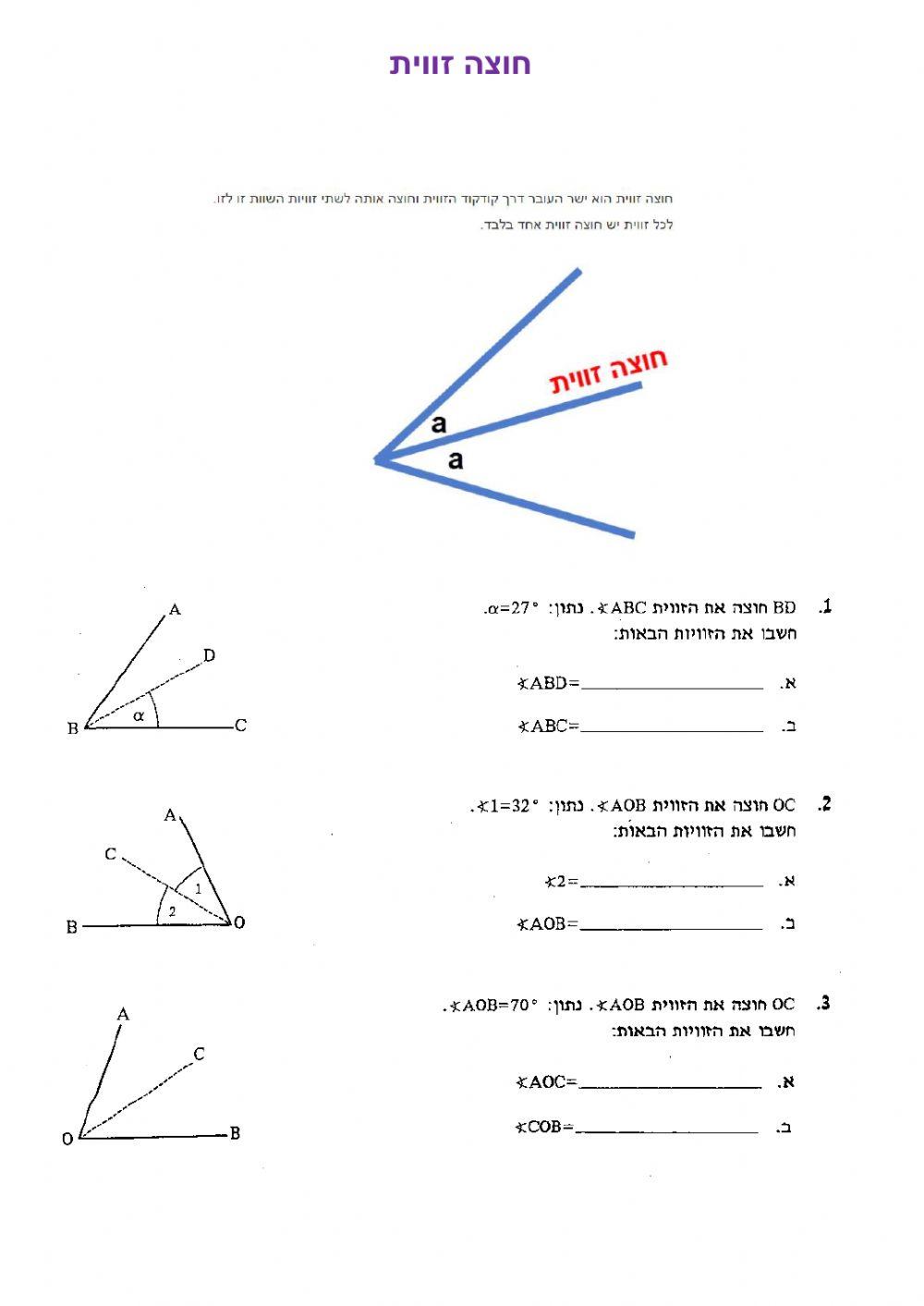 חוצה זווית מבוא