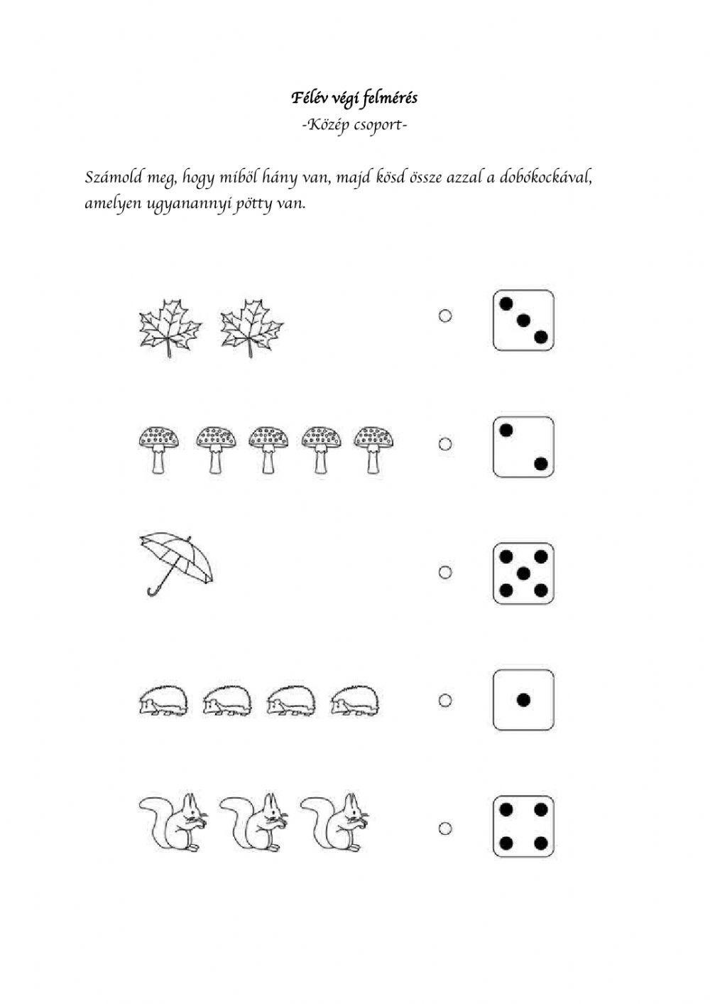 Számlálás kicsi-közép csoport